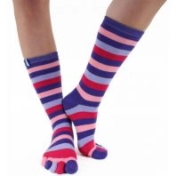 Tåsokker, TOETOE Essential, Stripy Lilla - One-size - 