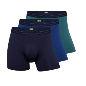 3-pak JBS bambus boxershorts, blå og grøn - Underbukser til mænd