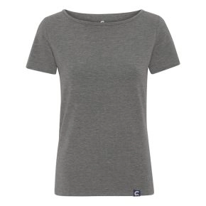 T-shirt i merinould, dame, Coastland of Denmark, grå, str. XS - Str. XS