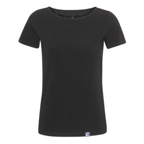 T-shirt med merinould, dame, Coastland of Denmark, sort - 