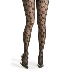 Sorte Decoy strømpebukser med logo 20 Denier - Dame