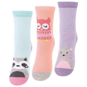3 par børnestrømper med dyremotiver, str. 31-34 - Sokker str. 31