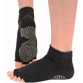 TOETOE Yoga & Pilates Tåsokker Åbne Tæer Sort - 