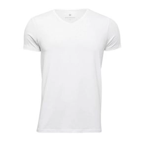 Hvid bambus t-shirt med V-hals (mand), JBS of Denmark - T-shirts til mænd