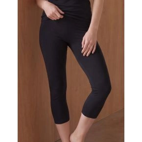 Decoy capri bomulds leggings (3/4 længde) sort - Leggings