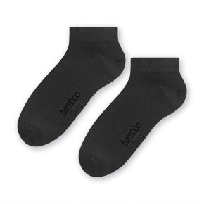 Mørkegrå Bambus Ankelstrømper (Korte Strømper), Str. 44-46 - Sokker str. 46