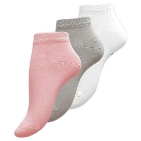 3-pak bambus ankelstrømper (korte), dame, pastelfarver, str. 35-38 - Sokker str. 35