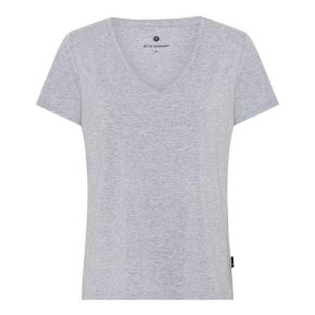 Grå bambus t-shirt med v-hals til damer str. XS - Str. XS