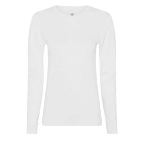 Langærmet bambus t-shirt, dame, JBS of Denmark, hvid, str. XS - Str. XS