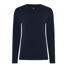 Langærmet bambus t-shirt, dame, JBS of Denmark, navy, str. XS - Str. XS