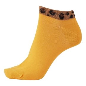 Korte ankelstrømper fra Socks CPH - Orange Leopard str. 36-39 - Damestrømper