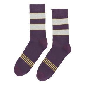 Socks CPH herrestrømper med brede striber, dyb lilla, str. 45-48 - Sokker str. 48