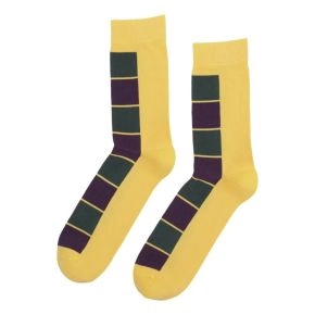 Socks CPH herrestrømper med tern, gul, str. 45-48 - Sokker str. 48