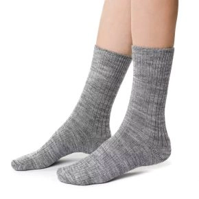Uldsokker, Alpaca - Lysegrå str. 35-37 - Drenge