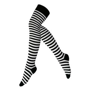 Lady Over-Knee Strømper Med Striber - Str. 36-41 - Sokker str. 36