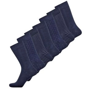 7 Par Bambusstrømper I Gaveæske, JBS, Navy, Str. 41-44 - Sokker str. 42