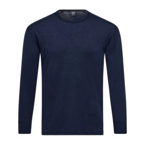 Langærmet t-shirt i 100% merino uld til mænd, JBS, navy, str. large - Str. large