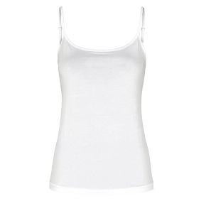 Bambus top med smalle stropper, damer, JBS of Denmark, hvid, str. 2XL - Str. 2XL