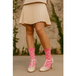 Socks CPH Damestrømpe - Clouds Fuchsia -