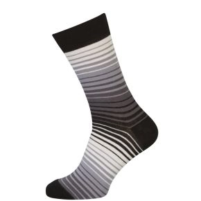 Strømper med grå og hvide striber str. 47-50 - Sokker str. 50