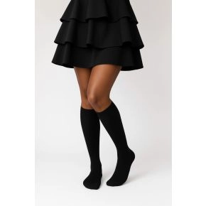 Sorte bambus kn&aelig;str&oslash;mper til damer, Socks CPH str. 36-41 - 