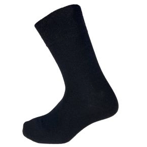 Sorte Kilde komfort- og diabetessokker i merino uld - Uldstrømper til damer
