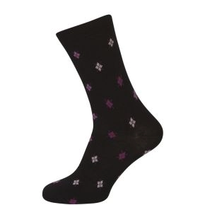 Sorte strømper med motiv str. 47-50 - Sokker str. 48