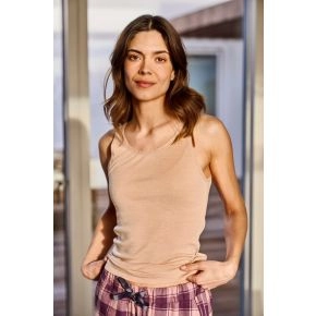 Tank top i 100% uld til kvinder, JBS of Denmark, beige - Varmt undertøj til damer