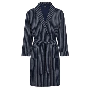JBS badekåbe til mænd, stribet, grå, str. small - Str small