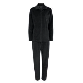 Decoy pyjamas sæt i velour, sort, str. 2XL - Str. 2XL