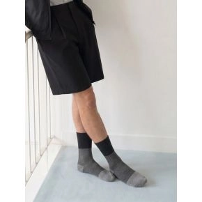 Mørkegrå uldsokker med cashmere str. 40-45 - Herrestrømper