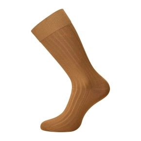 Egtved bambussokker med rib, karamel str. 40-45 - Sokker str. 43