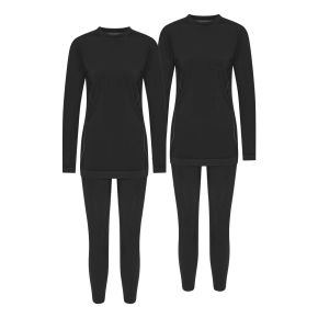 2 s&aelig;t Coastland termoundert&oslash;j med Coolmax til kvinder, sort - Varme str&oslash;mpebukser