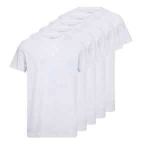 5-pak hvide Claudio t-shirts til mænd - 