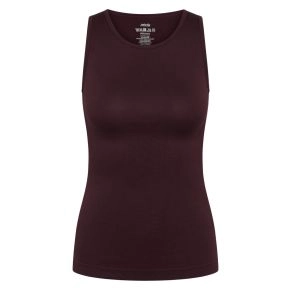 Bordeaux sømløs Zebdia tank top "Rib" (dame) - 