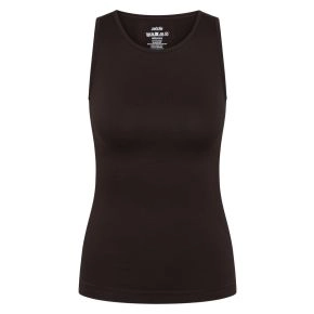 Mørkebrun sømløs Zebdia tank top "Rib" (dame) Str. XS/S - Str small