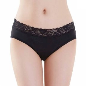 Bambus hipster menstruationstrusser, sort str. medium - Str. medium