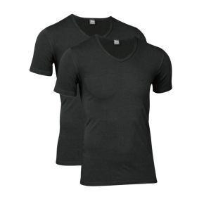 2-pak sorte JBS t-shirts med V-hals (mand) str. 2XL - Str. 2XL