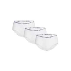 3-pak hvide bambus hipster trusser - Hipster trusser