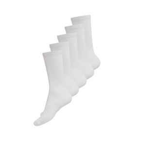 5-Pack Women Bamboo Basic Socks Hvid - 
