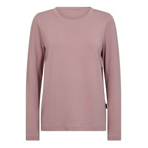 Rosa langærmet bambus t-shirt til damer str. small - Str small
