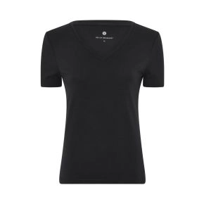 Sort slim-fit bambus t-shirt med v-hals, JBS of Denmark (dame) - 