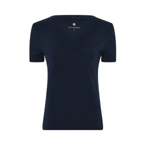 Navy slim-fit bambus t-shirt med v-hals, JBS of Denmark (dame) - str. 2XL - Str. 2XL