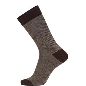 Egtved Twin Sock Uldstrømper Brun Str. 40-45 - Sokker str. 43