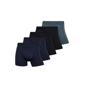 5 par bambus underbukser til mænd sort, navy, grøn str. medium - Str. medium
