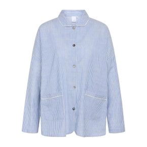 Blå stribet CCDK natskjorte (Dame) Str. L - Str. large