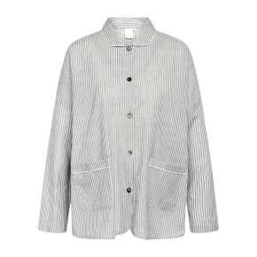 Grå stribet CCDK natskjorte (Dame) Str. L - Str. large