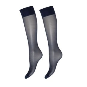 2-pak Blue Iris Decoy Silk Look knæstrømper str. 37-41 - 